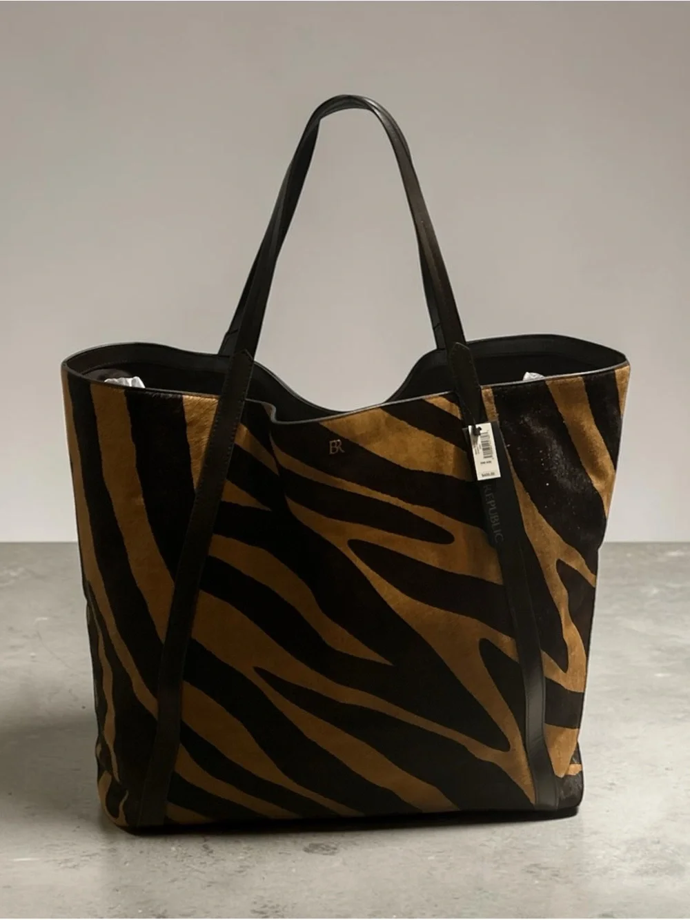 Banana Republic Calf Hair Animal Print Large  Tote